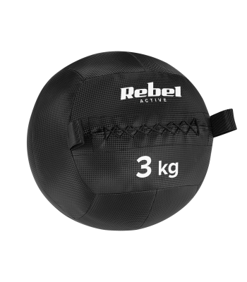 Medicīnas bumba fitnesa un rehabilitācijas vingrinājumiem REBEL ACTIVE 3 kg