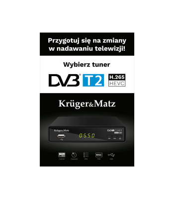 Plakāts Kruger&Matz Tuner DVB-T2, 48 x 68 cm (B2)