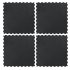 Gumijas paklājs sporta zālei Rebel Active RBA-3154, melns, 100 x 100 cm, 20 mm