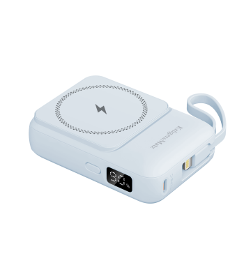 Magnētisks bezvadu powerbank Kruger&Matz ar kabeli, zils, KM0913, 10000 mAh