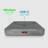Induktīvais powerbanks Kruger&Matz MagSafe, pelēks, 5000 mAh, KM0911