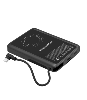 Powerbank ar QC un PD funkciju un CCC sertifikātu, Li-pol — Kruger&Matz 10000 mAh