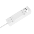 Tīkla pagarinātājs ar 3 franču tipa kontaktligzdām bez slēdža Rebel, balts, 5 m, 3x1,5 mm2