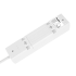 Pagarinātājs ar 3 franču tipa kontaktligzdām un slēdzi Rebel, balts, 5 m, 3x1,5 mm2
