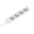 Tīkla pagarinātājs Rebel ar 4 kontaktligzdām, bez slēdža, franču tipa, balts, 5 m, 3x1,5 mm2