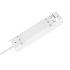 Tīkla pagarinātājs Rebel ar 4 kontaktligzdām, bez slēdža, franču tipa, balts, 5 m, 3x1,5 mm2
