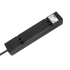 Tīkla pagarinātājs Rebel ar 4 franču tipa kontaktligzdām un slēdzi, melns, 5 m, 3x1,5 mm2