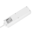 Tīkla pagarinātājs ar 4 vācu tipa kontaktligzdām bez slēdža Rebel, balts 5m (3x1,5mm)