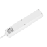 Tīkla pagarinātājs ar 5 vācu tipa kontaktligzdām un slēdzi Rebel, 5m, 3x1,5mm, balts