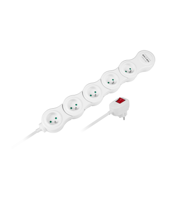Elektrotīkla pagarinātājs Rebel (snake), 5 ligzdas, 1,5 m vads