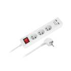 Tīkla pagarinātājs ar 3 ligzdām un 2 USB pieslēgvietām, ar slēdzi - Rebel - 5m