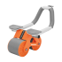 Dubultais vēdera preses ritenis ar taimeri, pelēks-oranžs REBEL ACTIVE AB roller Wheel AB-3