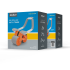 Dubultais vēdera preses ritenis ar taimeri, pelēks-oranžs REBEL ACTIVE AB roller Wheel AB-3