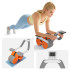 Dubultais vēdera preses ritenis ar taimeri, pelēks-oranžs REBEL ACTIVE AB roller Wheel AB-3