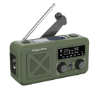 Pārnēsājams saules enerģijas avārijas radio ar SOS funkciju, powerbanku 2000 mAh, lukturīti un rokas ģeneratoru Kruger&Matz