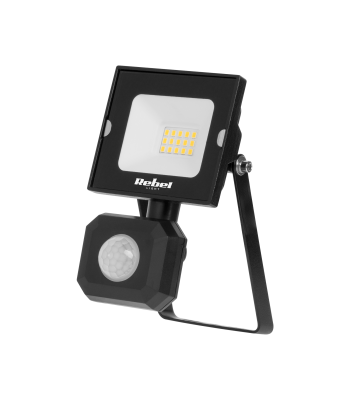 LED prožektors ar krēslas un kustības sensoru, Rebel 10W, 6500K, 230V