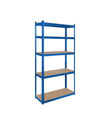 Metāla noliktavas plaukts, zils, Rebel 180x90x40