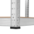 Metāla noliktavas plaukts Rebel, sudraba, 180x90x40