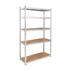 Metāla noliktavas plaukts Rebel sudraba krāsā 205x120x45 cm