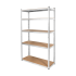 Metāla noliktavas plaukts Rebel, sudraba, 205 x 120 x 45 cm