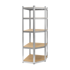Stūra noliktavas plaukts Rebel RB-1254, 180x40x70, sudraba