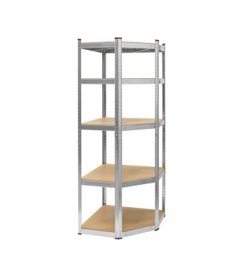 Stūra noliktavas plaukts Rebel RB-1254, 180x40x70, sudraba