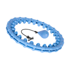 Smart Hula Hop svara samazināšanai paredzēta hula stīpa ar izvirzījumiem un atsvaru, REBEL ACTIVE, zila, 50cm