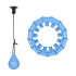 Smart Hula Hop svara samazināšanai paredzēta hula stīpa ar izvirzījumiem un atsvaru, REBEL ACTIVE, zila, 50cm