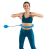 Smart Hula Hop svara samazināšanai paredzēta hula stīpa ar izvirzījumiem un atsvaru, REBEL ACTIVE, zila, 50cm