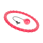 Viedais hula hoops ar izvirzījumiem un svaru, rozā, REBEL ACTIVE, 50cm