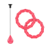 Viedais hula hoops ar izvirzījumiem un svaru, rozā, REBEL ACTIVE, 50cm
