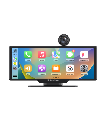 Multimediju stacija ar Android Auto, Apple CarPlay, DVR un atpakaļskata kameru Kruger&Matz 10