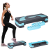 Aerobikas un fitnesa stepa platforma, pelēkzila, REBEL ACTIVE, 3 līmeņi, 78cm