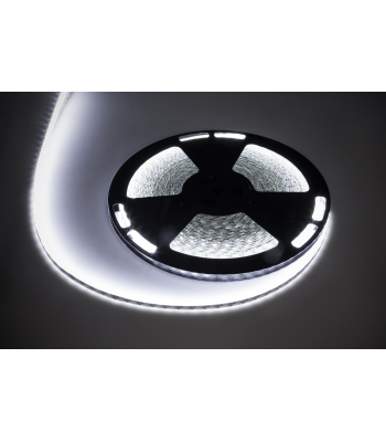 LED diožu virtene Rebel, auksti balta, ūdensizturīga, 12V, 25m (1500x5050 SMD)