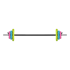 Saliekams svaru stienis ar bitumena svaru komplektu REBEL ACTIVE, 20 kg, stienis 140 cm