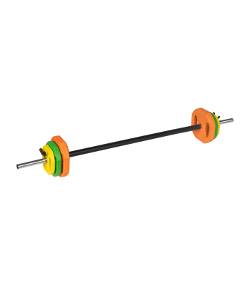 Saliekams svaru stienis ar čuguna diskiem Rebel Active, 140 cm, 20 kg