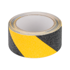 Pretslīdes lente REBEL melnā un dzeltenā krāsā 0,75 mm x 50 mm x 5 m