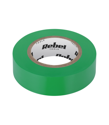 Līmējošā izolācijas lente REBEL, zaļa 0,13 mm x 19 mm x 10 yd