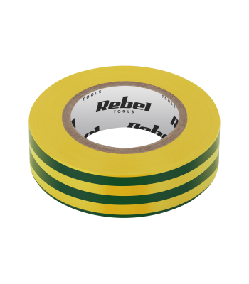 Līmējošā izolācijas lente REBEL, dzeltenzaļa, 0,13 mm x 19 mm x 10 yd