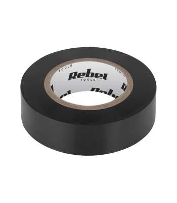 Izolācijas līmlente REBEL, melna, 0,13 mm x 19 mm x 20 yd