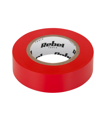 Līmējošā izolācijas lente REBEL, sarkana, 0,13 mm x 19 mm x 20 yd