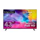 Viedtelevizors Kruger&Matz ar Google TV, FHD, DVB-T2/S2/T/C, H.265 HEVC KM0243FHD-G 43"
