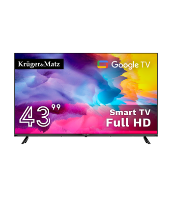 Viedtelevizors Kruger&Matz ar Google TV, FHD, DVB-T2/S2/T/C, H.265 HEVC KM0243FHD-G 43