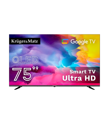Kruger&Matz QLED UHD smart DVB-T2/S2 H.265 HEVC televizors, 75