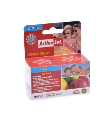 ActiveJet tintes kasetne Canon printeriem, ciāna (CI-3e/6C)