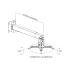 Projektora sienas un griestu stiprinājums Cabletech