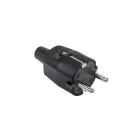 Vācu tipa tīkla kontaktdakša, Kemot, gumijas, melna, 16A 250V 2209