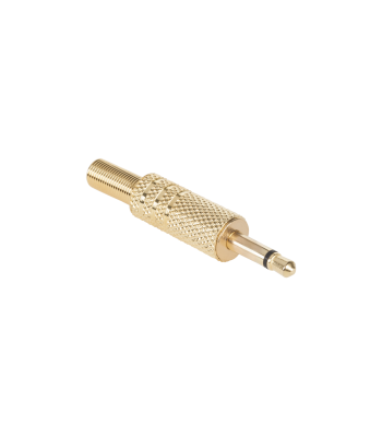 Mono minijack spraudnis, metāla, zeltīts, 3.5mm