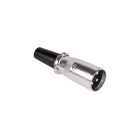 Mikrofona spraudnis, vīrišķais, paredzēts kabelim, hromēts, XLR 3-pin