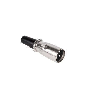 Mikrofona spraudnis, vīrišķais, paredzēts kabelim, hromēts, XLR 3-pin